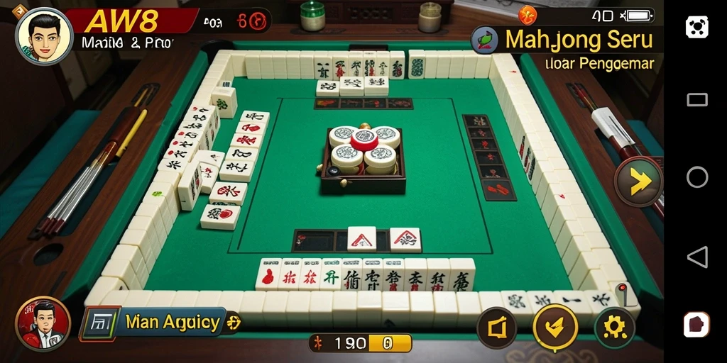 Tampilan gameplay Mahjong yang menarik dan interaktif di AW8.