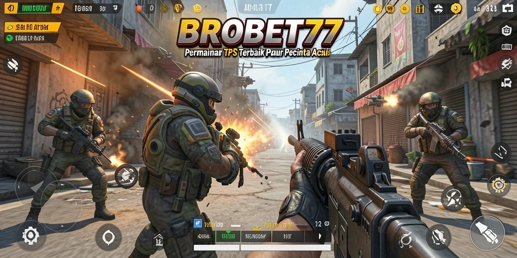 Tampilan gameplay BROBET77 yang mendebarkan dalam aksi TPS.