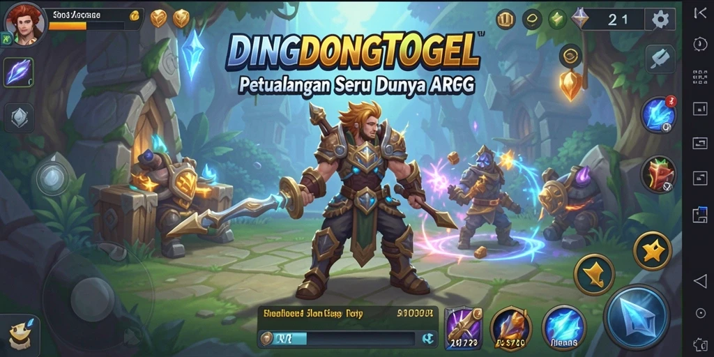 Tampilan gameplay DINGDONGTOGEL yang mendebarkan dan penuh warna.