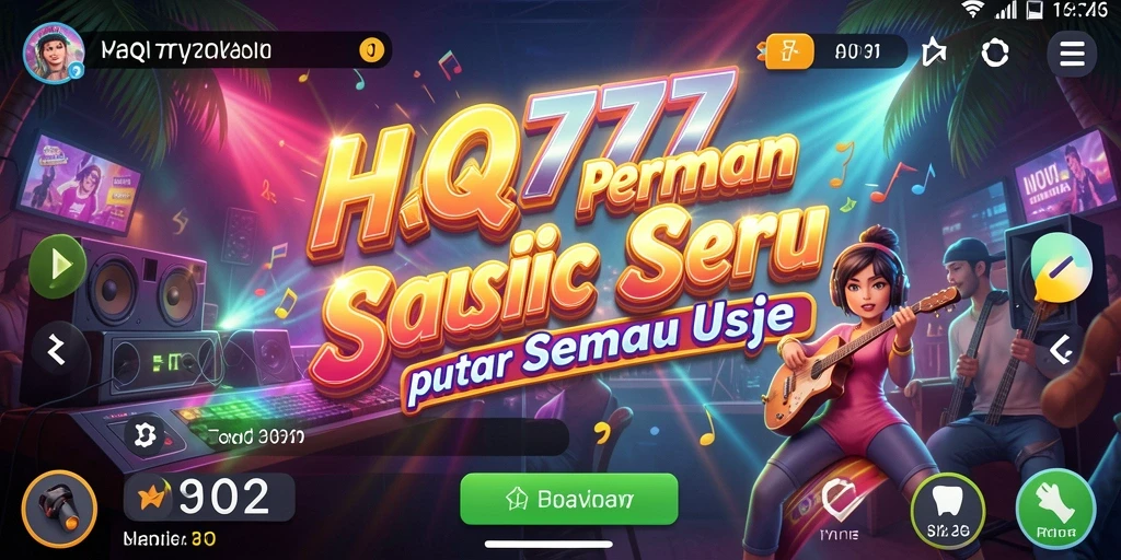 Tampilan gameplay HQ777 yang penuh warna dan menarik.
