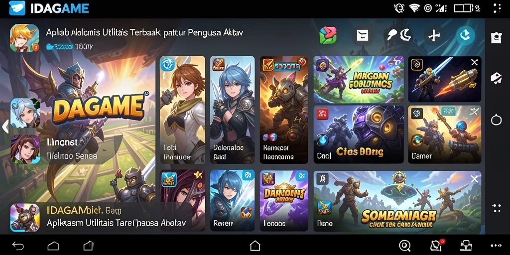 Tampilan antarmuka IDAGAME yang sederhana dan intuitif.