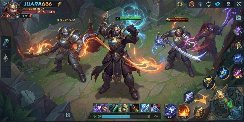 Tampilan aksi gameplay menarik dari JUARA666 yang mendebarkan.