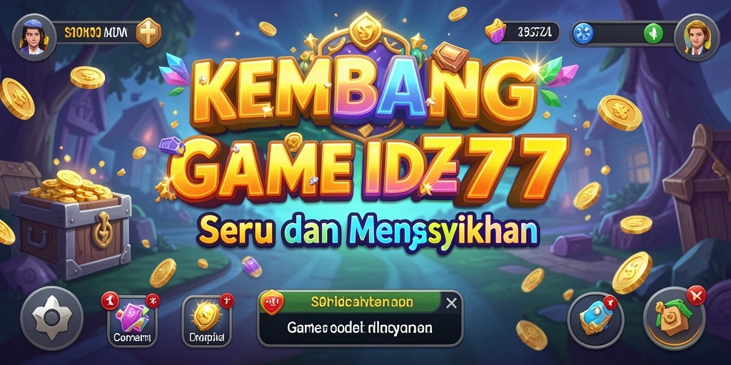 Screenshot gameplay KEMBANG777 menampilkan kebun yang indah dan bunga berwarna-warni.