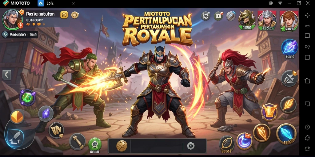 Tampilan seru gameplay MIOTOTO dalam pertempuran Battle Royale.