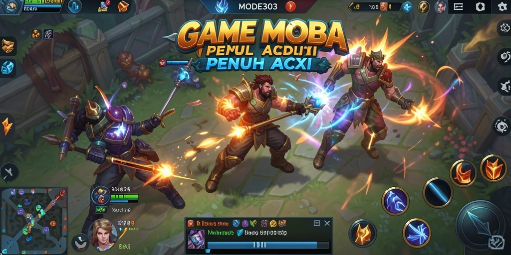 Screenshot gameplay MOBA MODE303 yang seru dan mendebarkan.