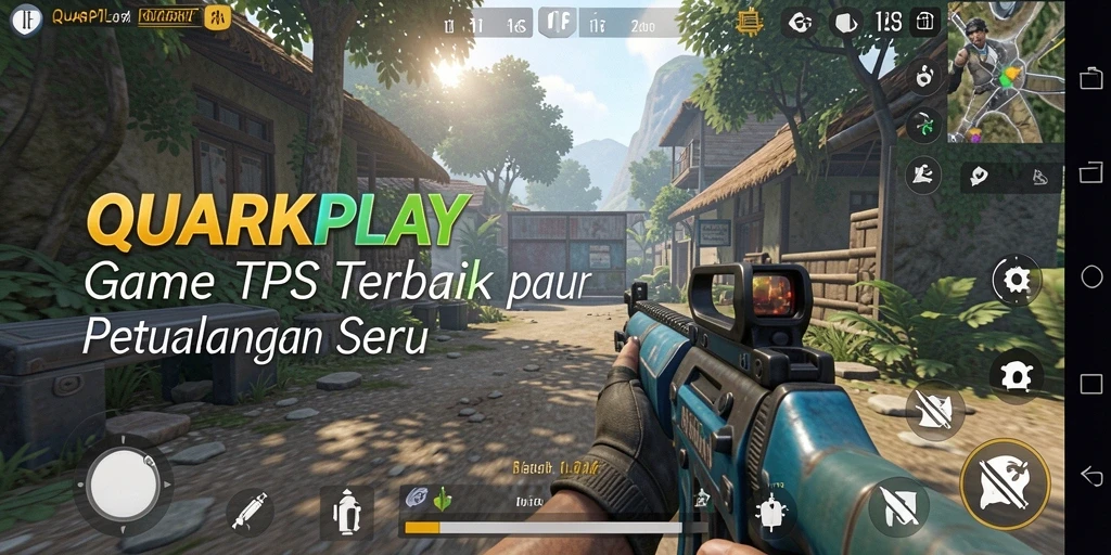 Tampilan gameplay mendebarkan dengan aksi yang intens di QUARKPLAY.