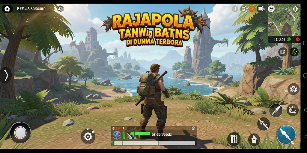 Tampilan gameplay epik dalam dunia terbuka RAJAPOLA.