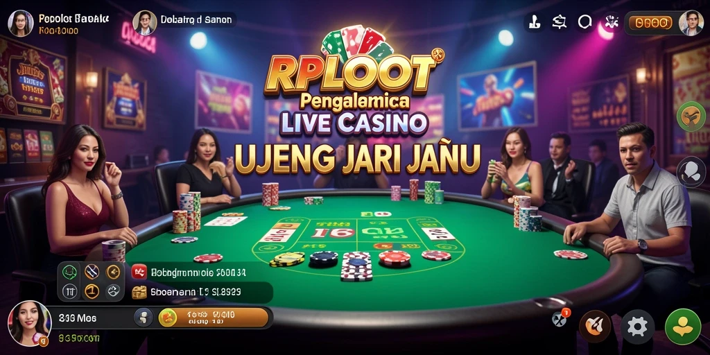 Tampilan menarik gameplay Live Casino RPLOOT yang mendebarkan.