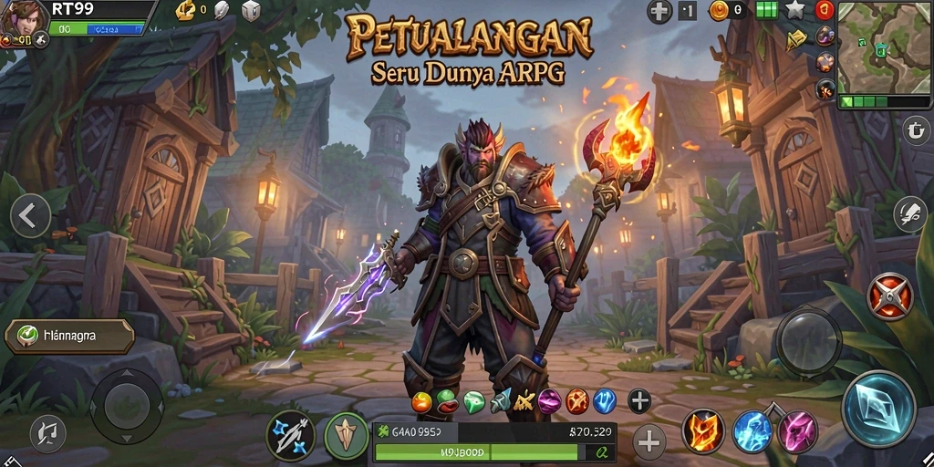 Tampilan menarik dari gameplay ARPG RT99 yang mendebarkan.
