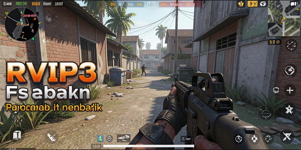 Screenshot gameplay RVIP3 menampilkan pertempuran menegangkan yang intens.