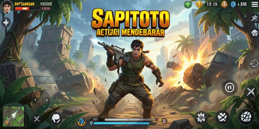 Tampilan gameplay <strong>SAPITOTO</strong> yang penuh aksi dan tantangan seru.