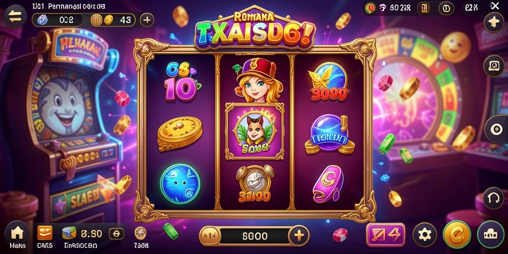 Screenshot V21 menampilkan permainan Slot yang menarik dan penuh warna.
