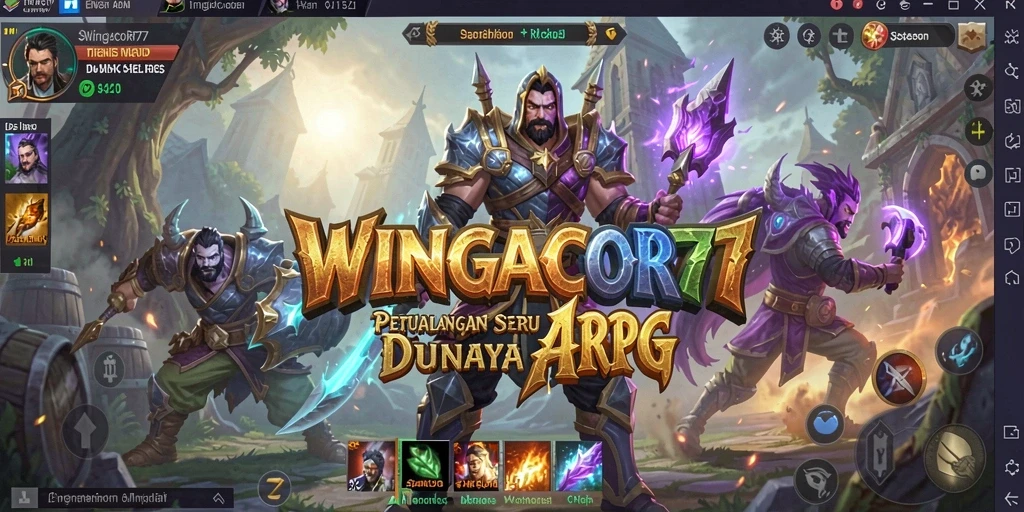 Gameplay seru WINGACOR77 dalam petualangan ARPG yang mendebarkan.